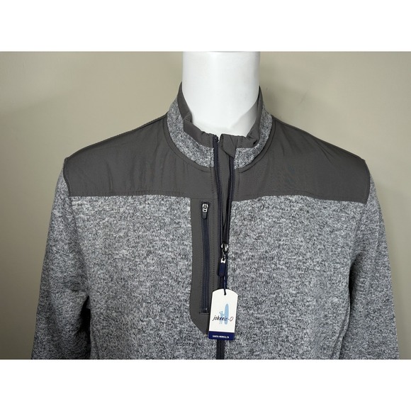 Johnnie O Jacket Arlo Mens XL Light Gray Full Zip Polyester Casual Outdoor - Picture 2 of 16